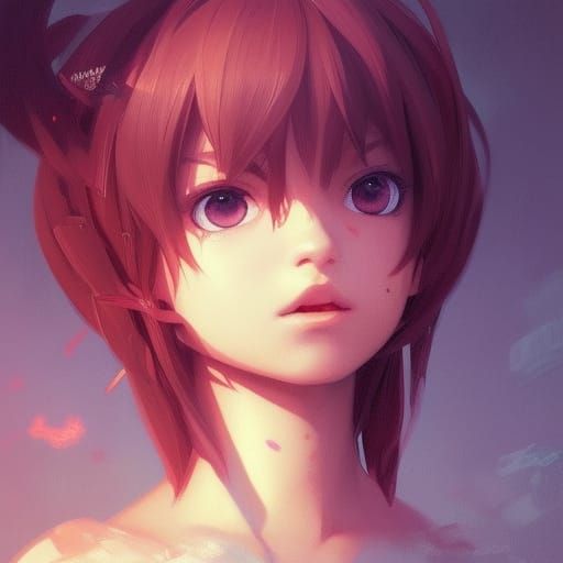 Anime Cactus Portrait in Hyperdetailed Style