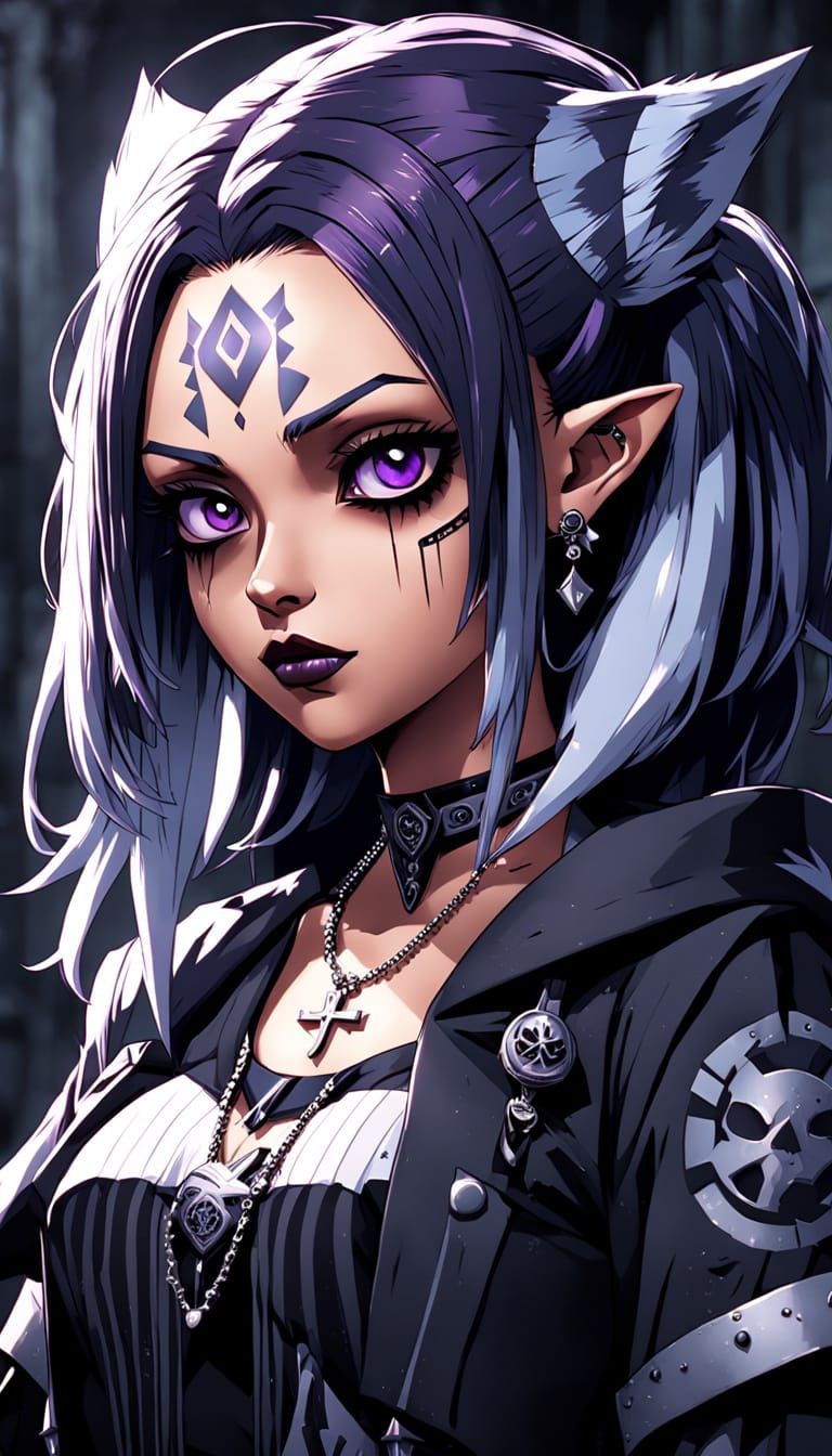 Gothic Ahsoka Tano in Steampunk Aesthetic