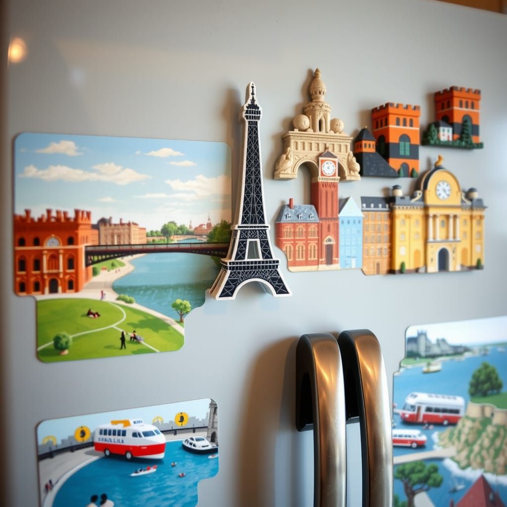 Magnetic Cityscapes in Whimsical Oil Painting Style