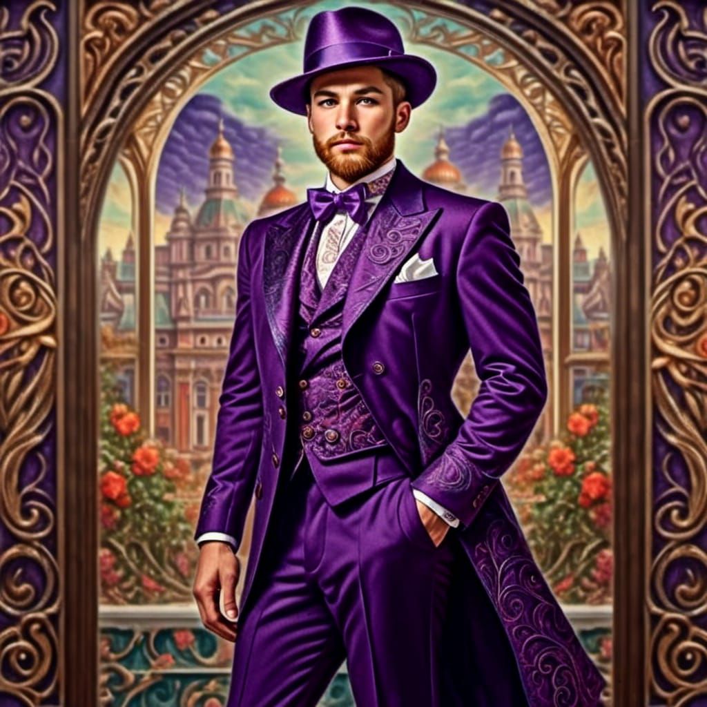 Portrait of magic 1940s gentleman