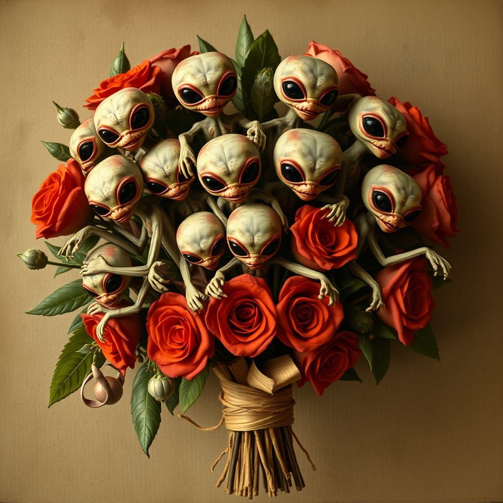 Alien Florals in a Vibrant Still Life