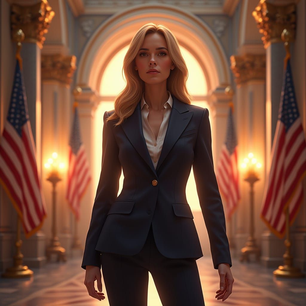 Trailblazing U.S. Representative Sarah McBride in Futuristic...