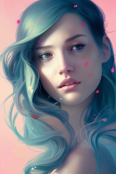 Funny Valentine Portrait in Hyperdetailed Style