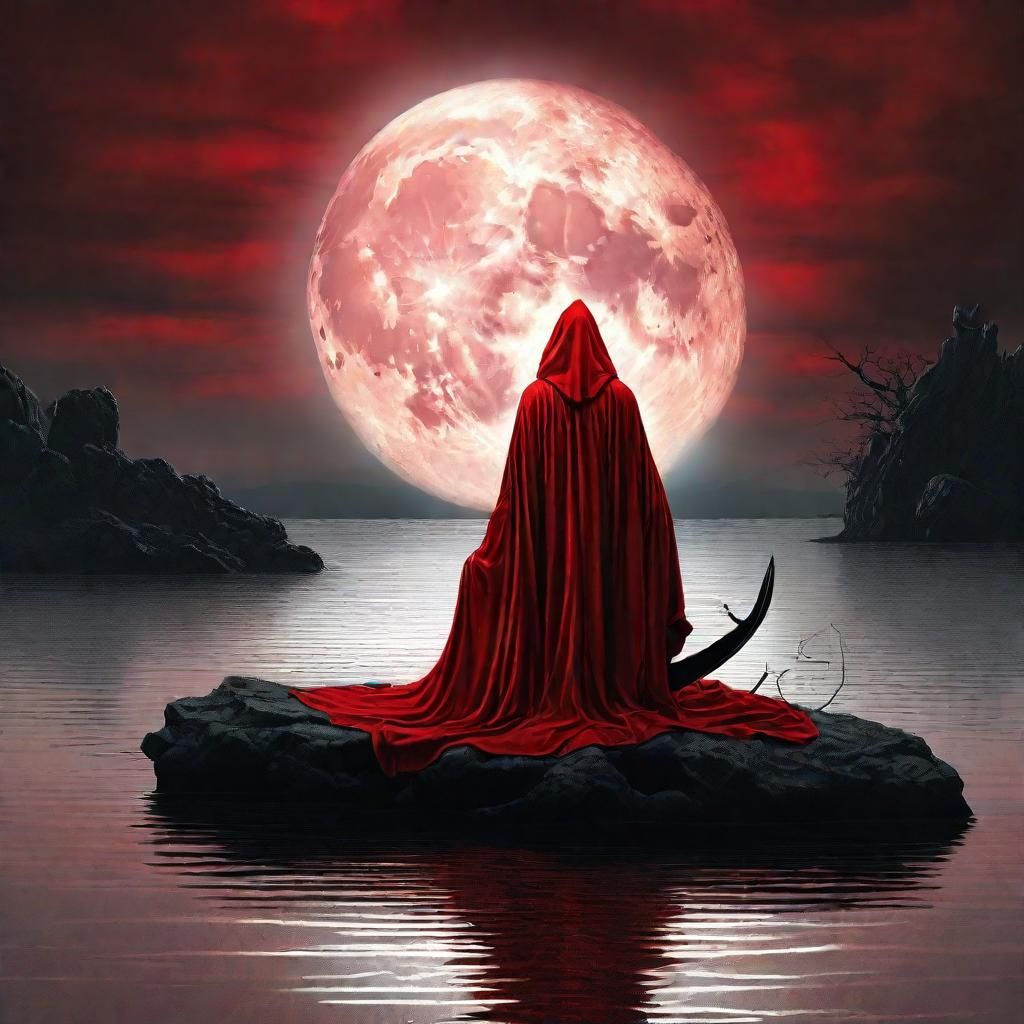 Grim Reaper in Dark Fantasy Gothic Landscape