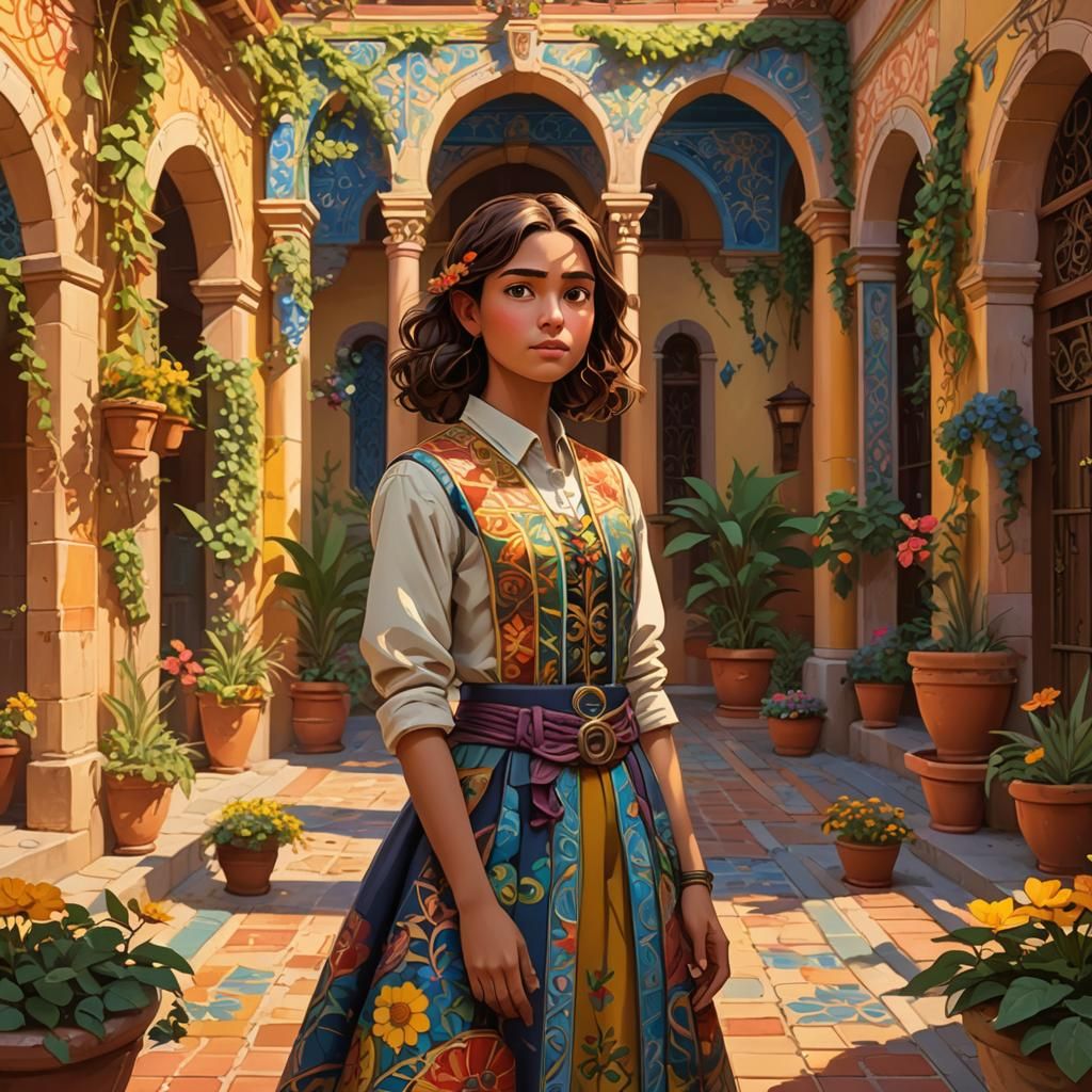 Mirabel Madrigal in Vibrant Pixar-Inspired Digital Art