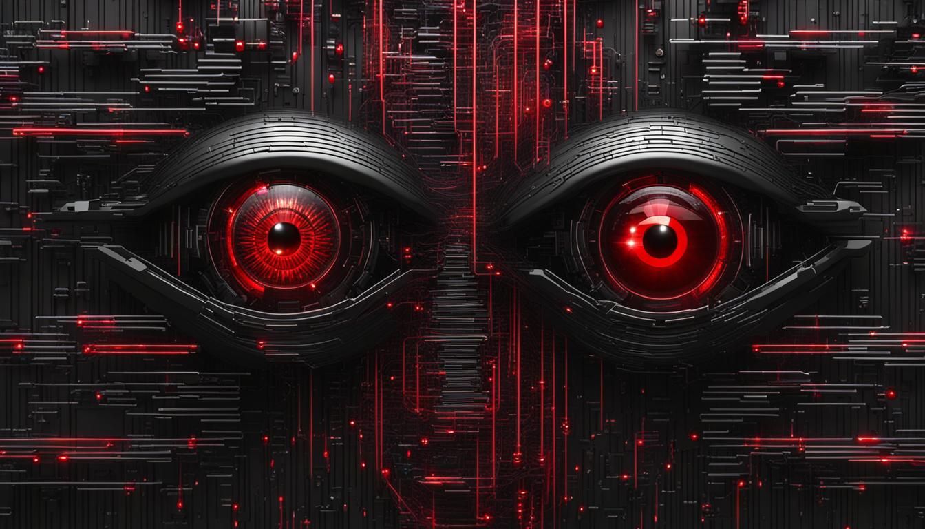 Cybernetic Eye in Metallic Wall