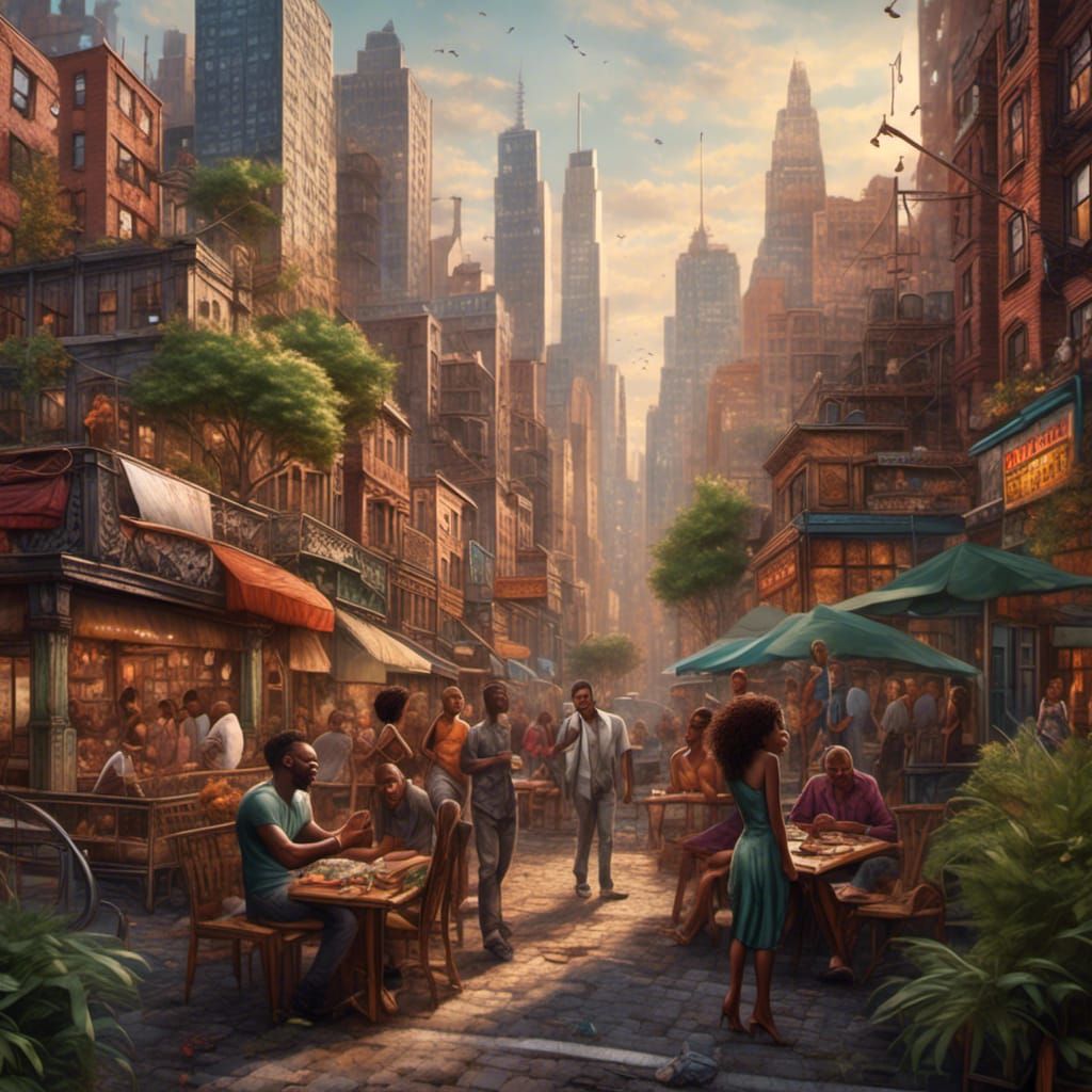 Classy Animal Friends Enjoying New York Cityscape