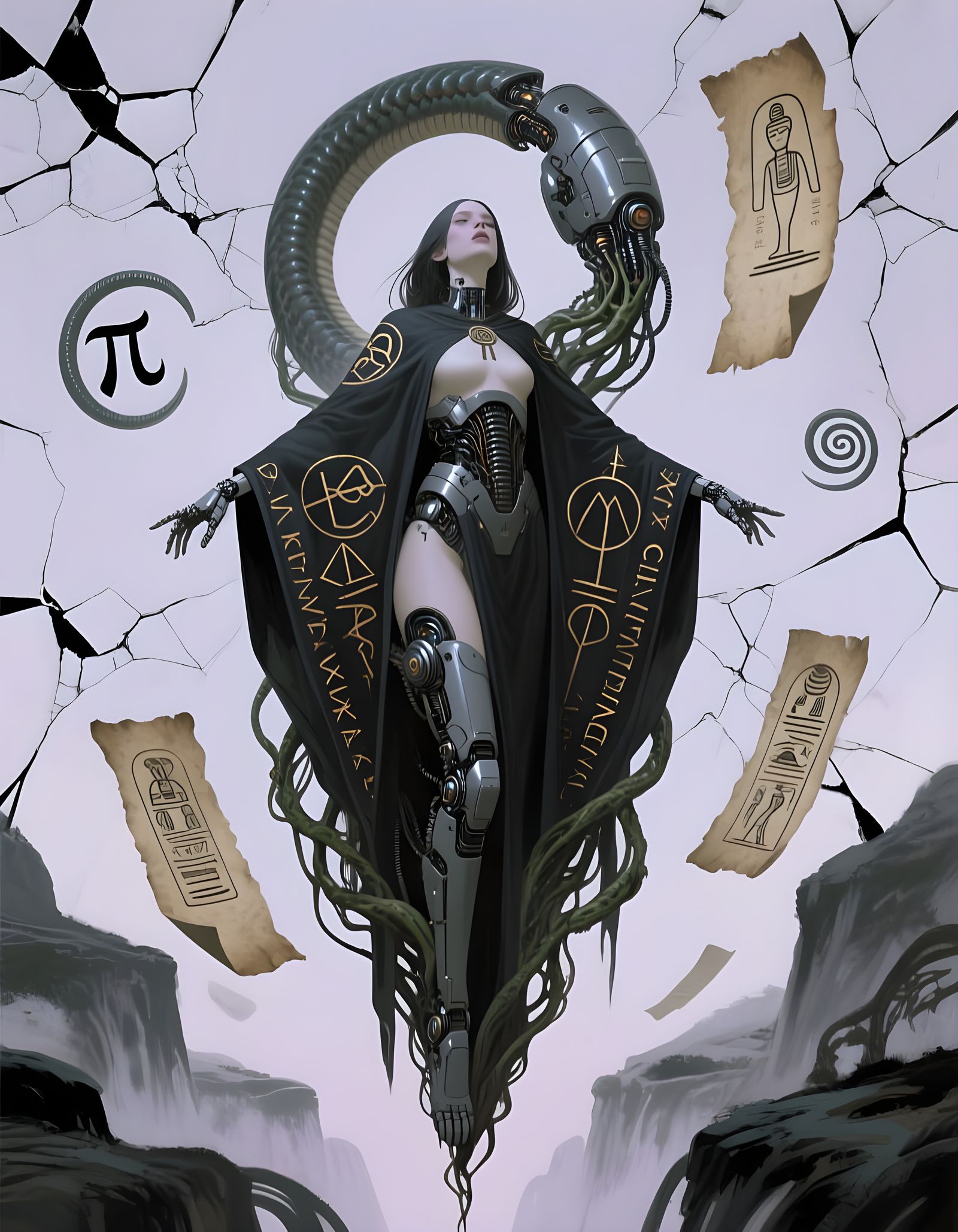 Woman Between Worlds: Biomechanical Surrealism