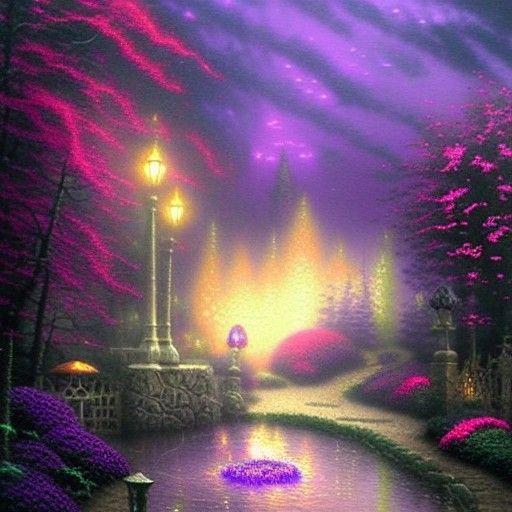 Ethereal Flame in Mist: A Fantasy Artwork