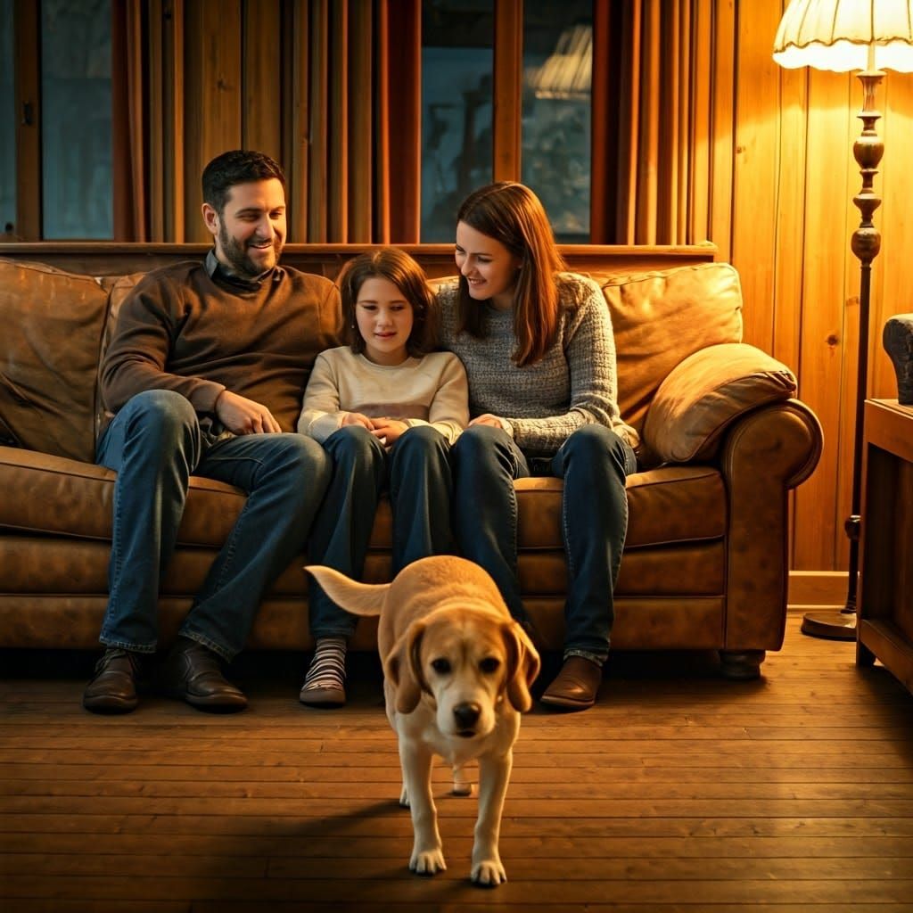 Heartwarming Family Scene Interrupted, in Sentimental Realis...