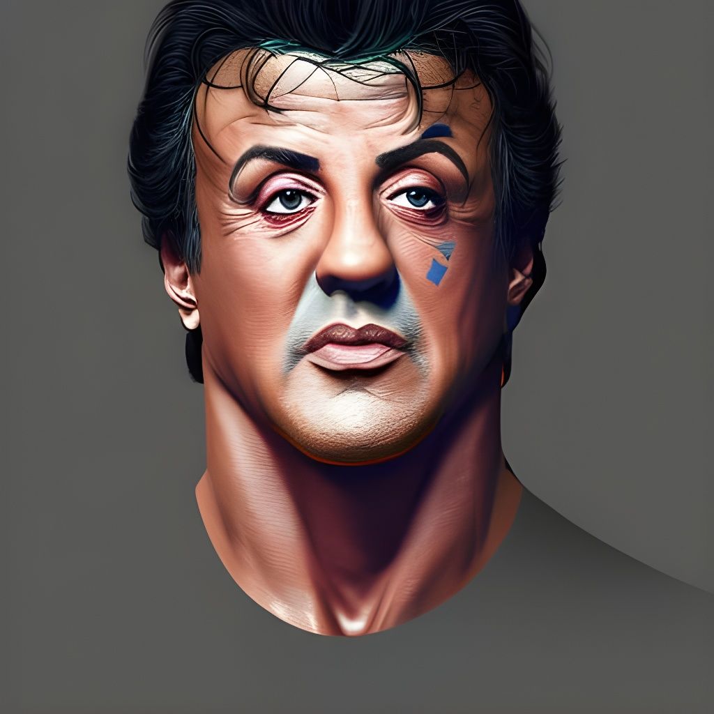 Hyperdetailed Portrait of Sylvester Stallone by Rutkowski
