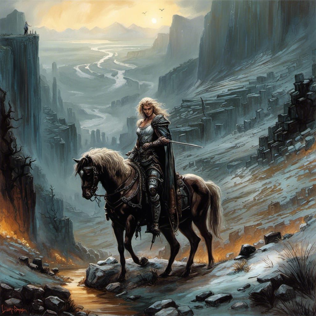Dark Fantasy Headless Centaur in Valley