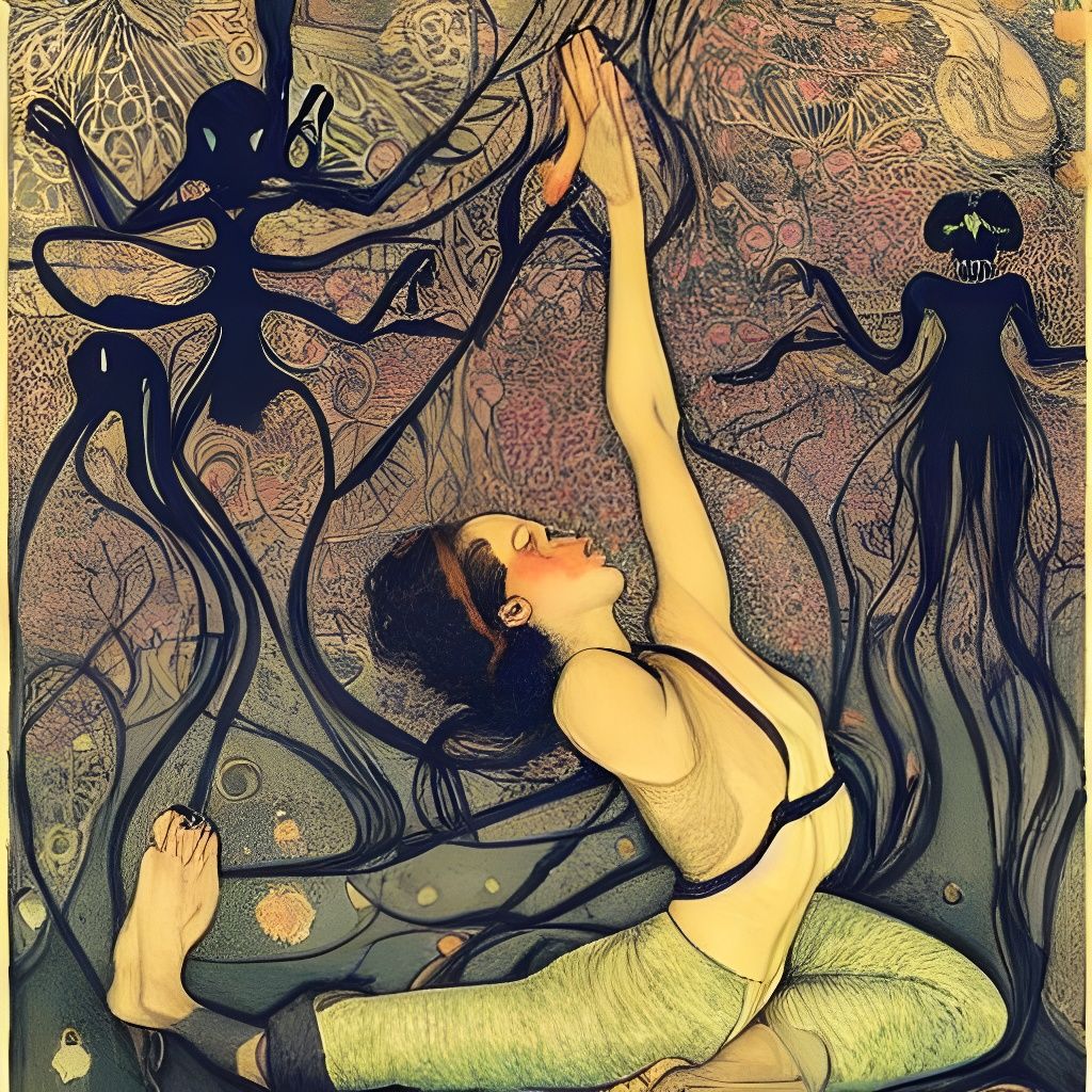 Art Nouveau Yoga Ad Inspired by Old Masters