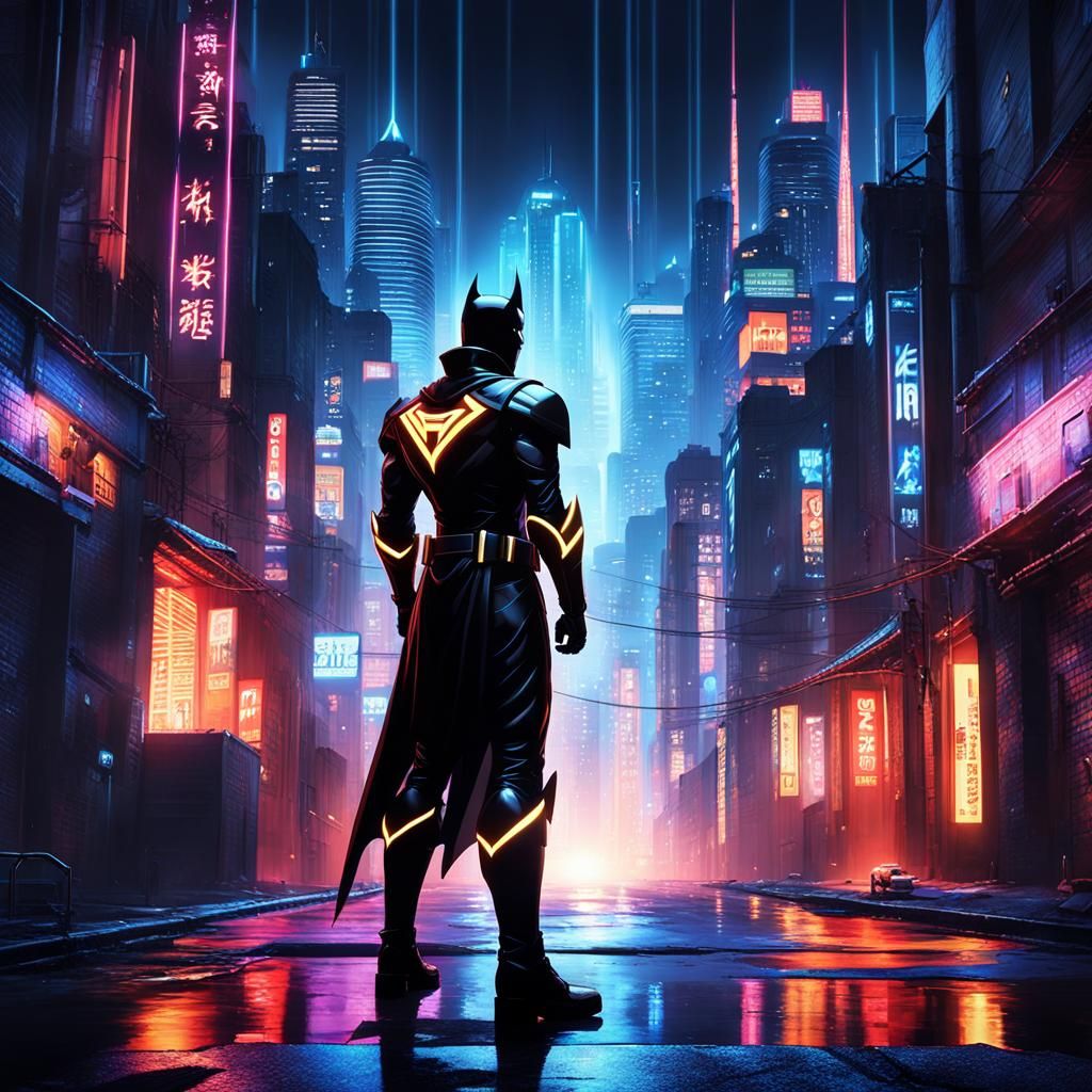 Superhero in Silk Uniform: 3D Anime Noir