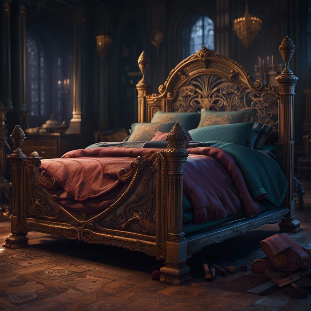 Portable Nap Bed in Detailed Matte Painting Style