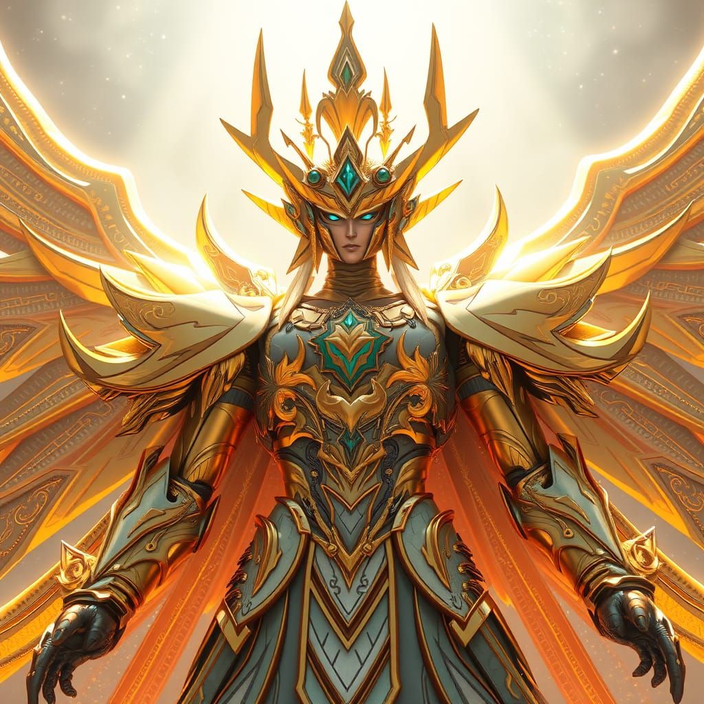 Majestic Goldorak in God Mode: 3D Anime Art