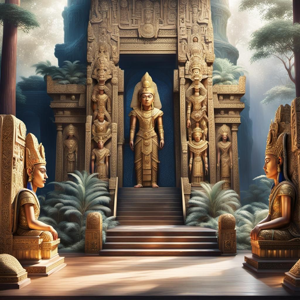 Annunaki Gods in Lavish Ancient Throne Room