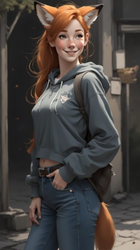 Vixen out for a walk.