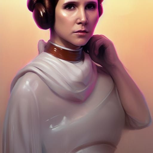 Princess Leia Portrait in Art Nouveau Style