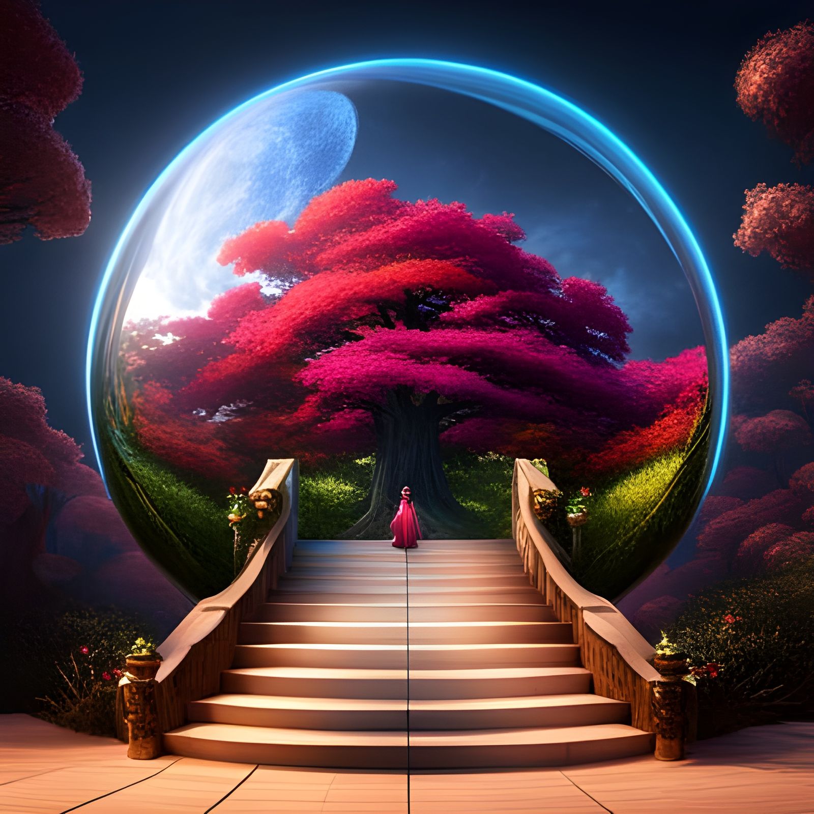 Dark Magic Orb in Glass, Fantasy Concept Art