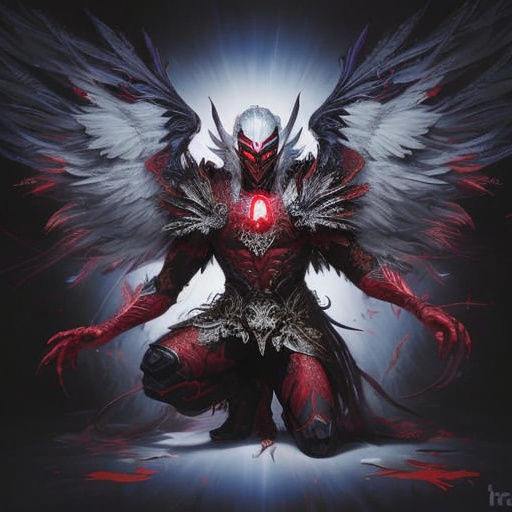 Demonic Bioluminescent Figure in Wasteland