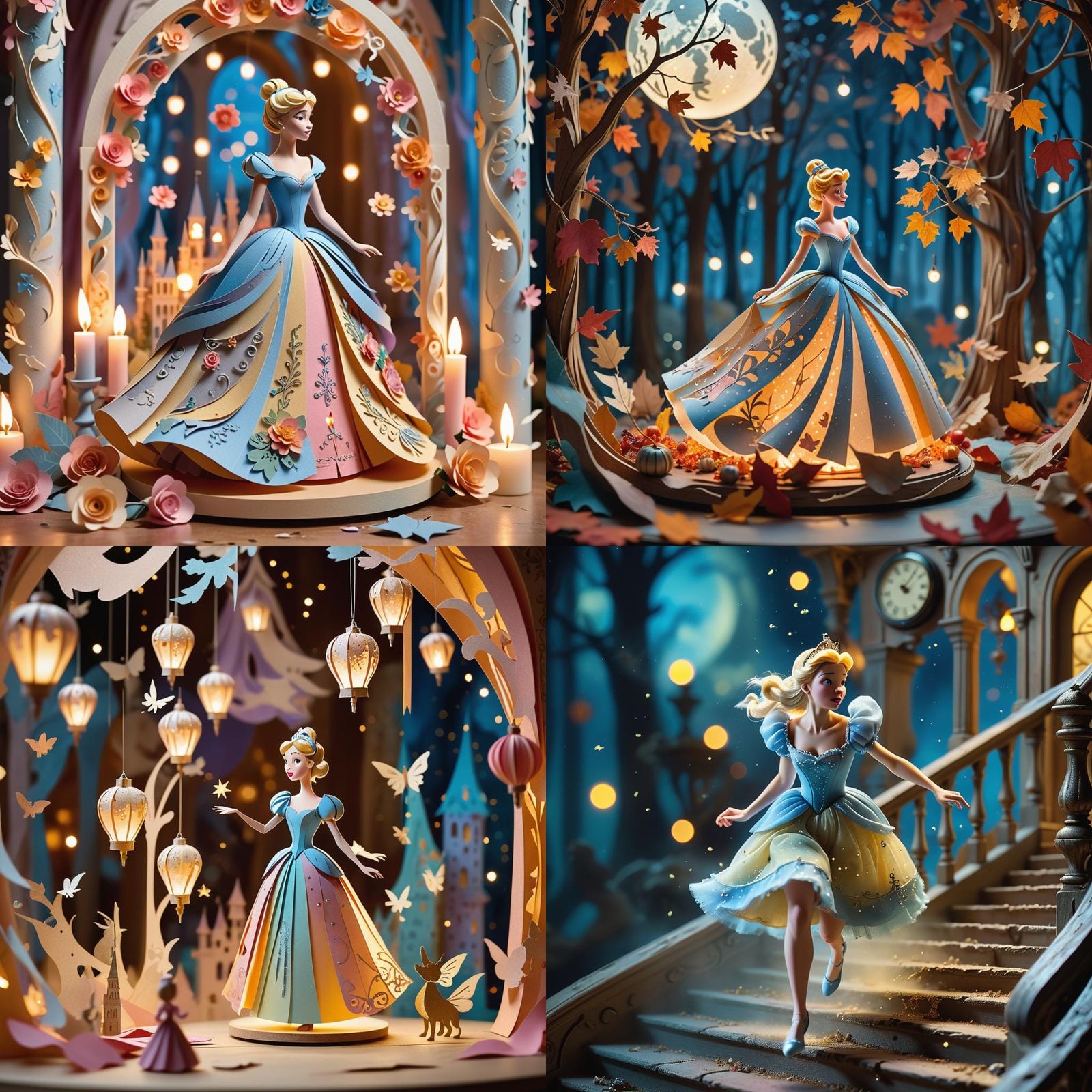 Cinderella Paper Diorama with Expressive Lighting