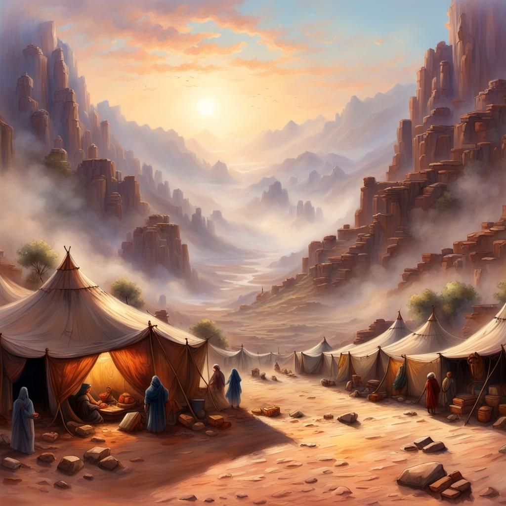 A bedouin encampment in the Atlas mountains