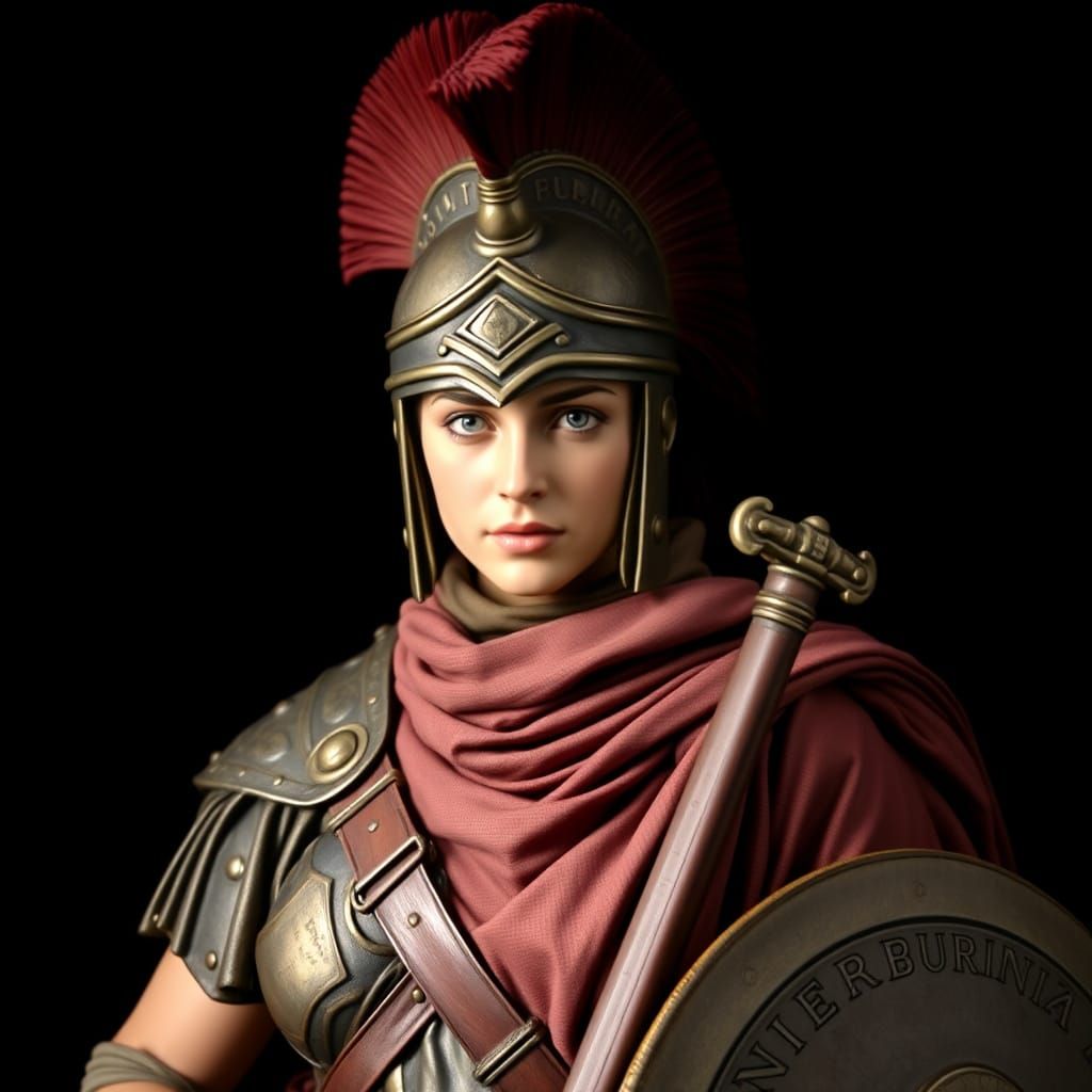 Female Roman Legion Soldier Portrait