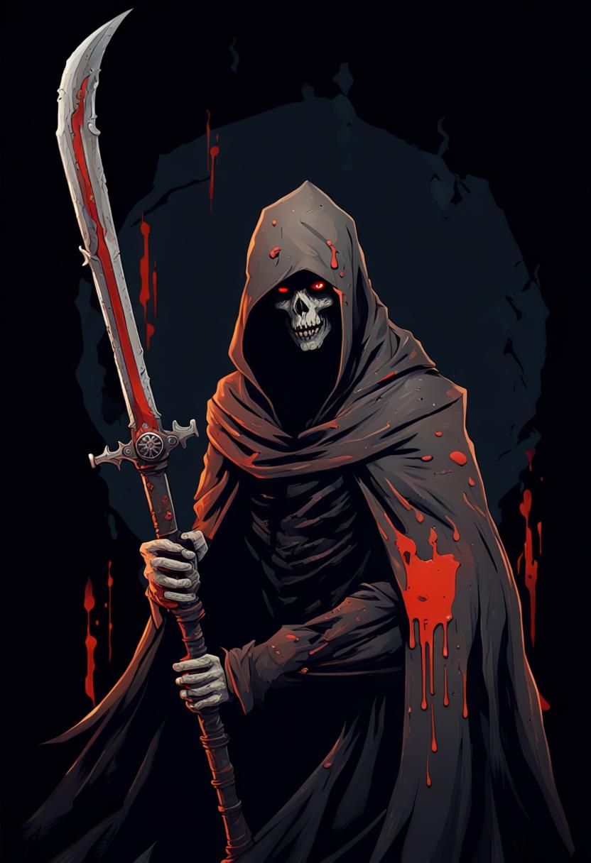 Art Deco Undead Wraith Warrior in Wasteland