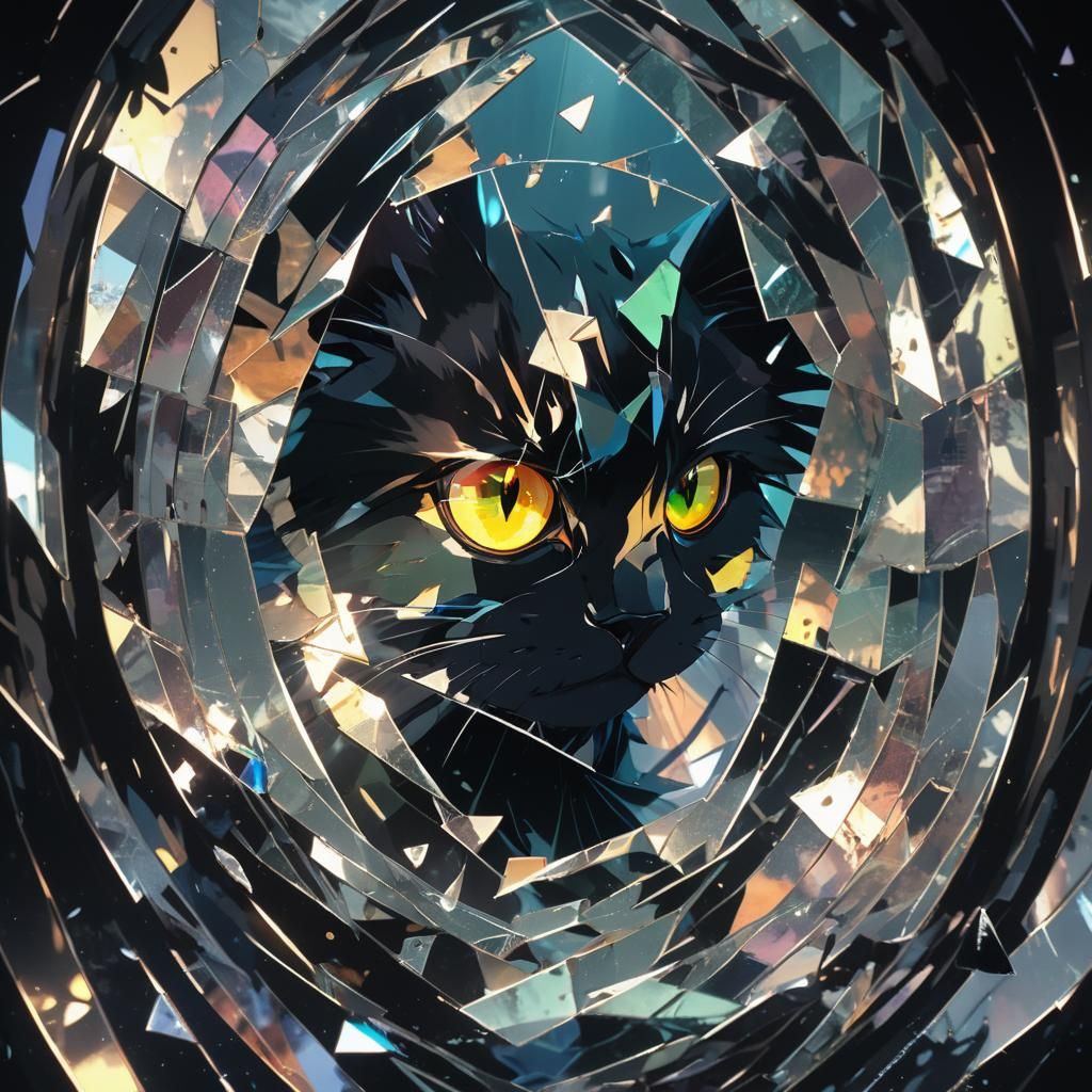 Anime Key Visual: Shattered Mirror of Bad Luck