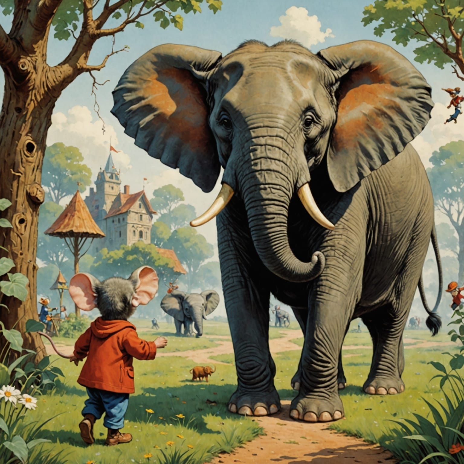 The Mouse and the Elephant: Childhood Book Cover Art