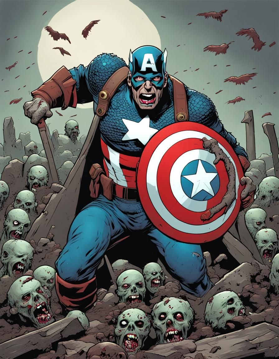 Zombie Captain America Rises from the Grave