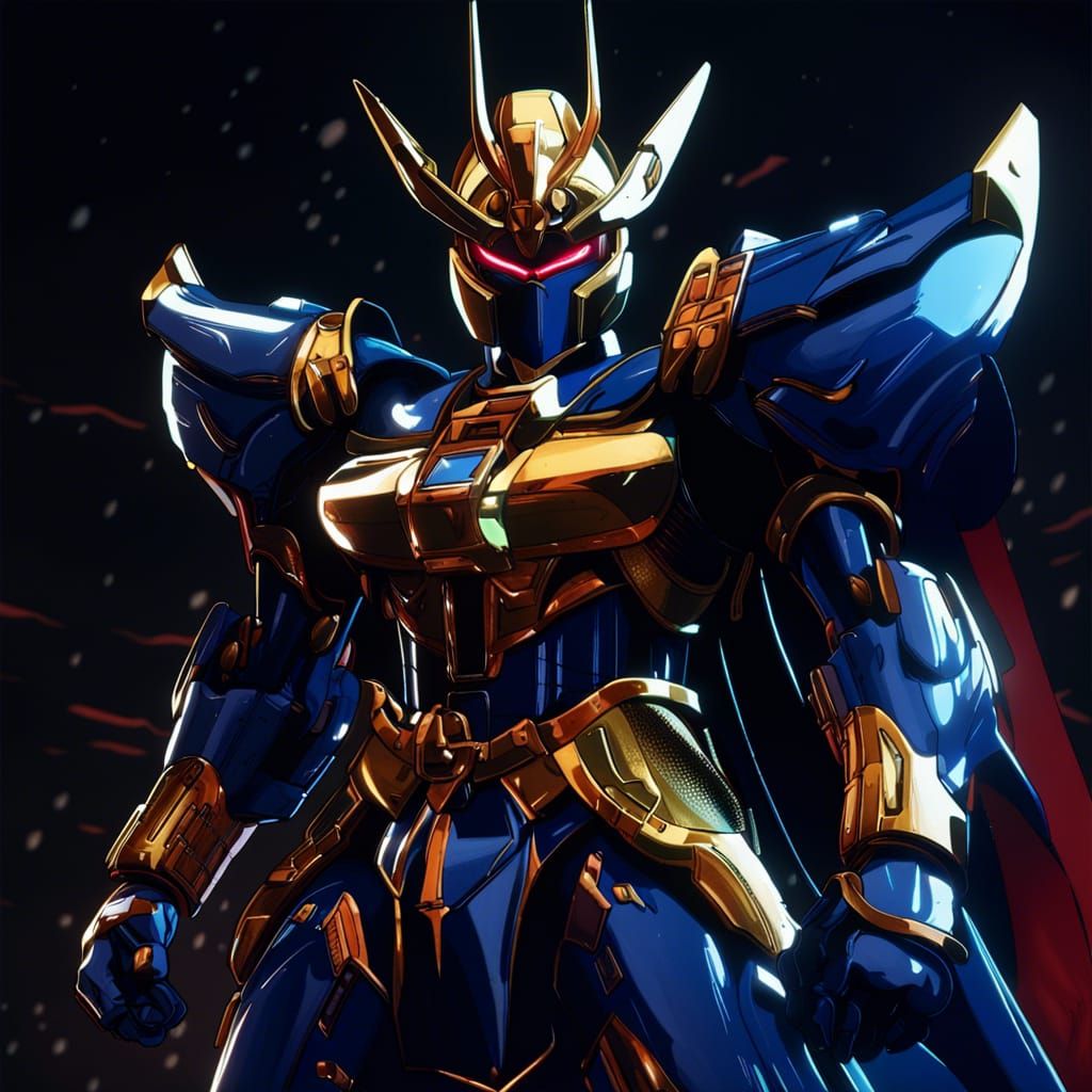 Ronin Warrior Kento Rei Fang in Dark Fantasy Style