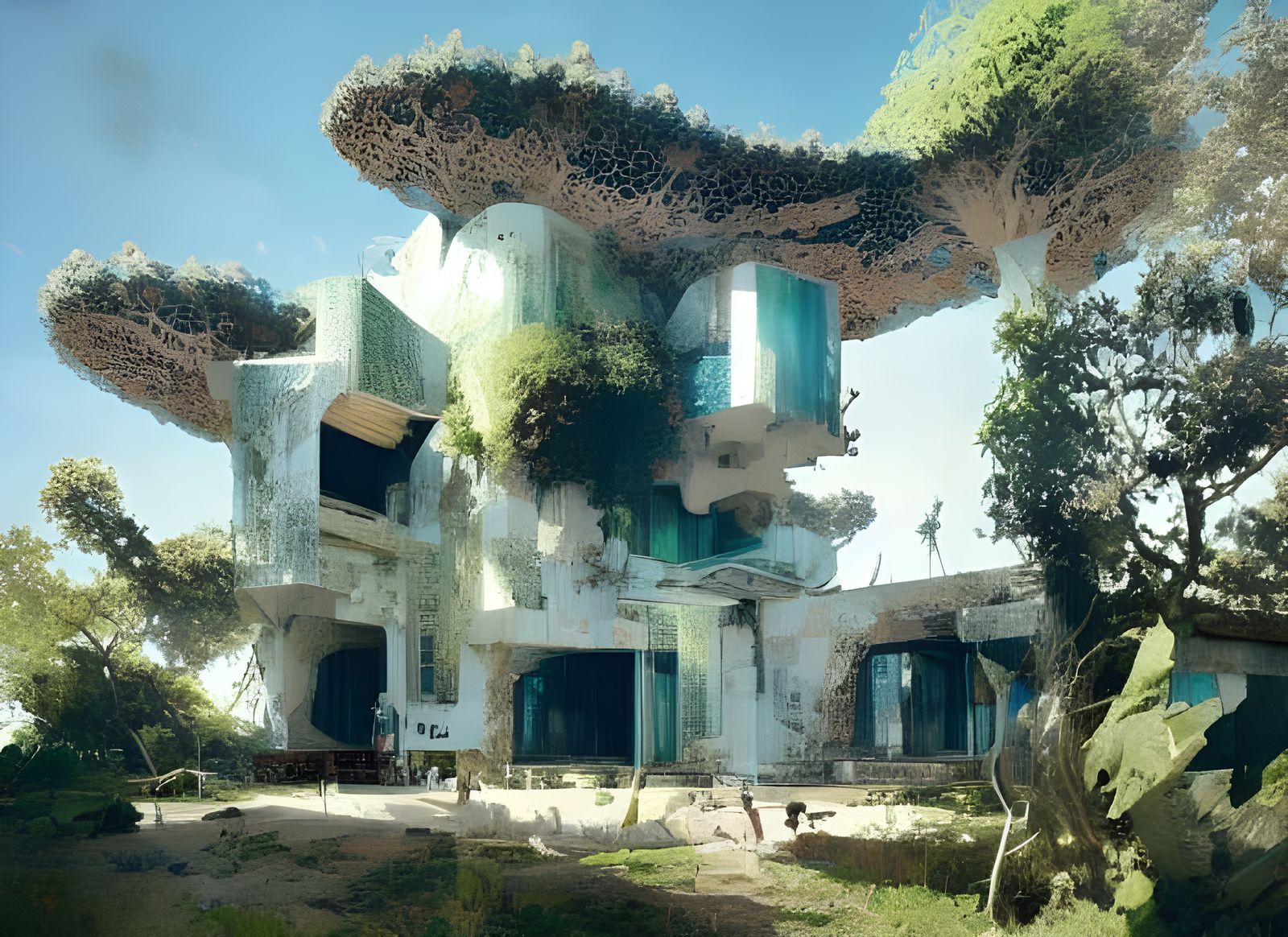 Futuristic House with Optical Illusions and Strange Details