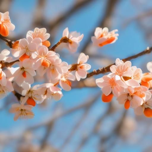 Beautiful floral spring abstract background of nature. Branc...