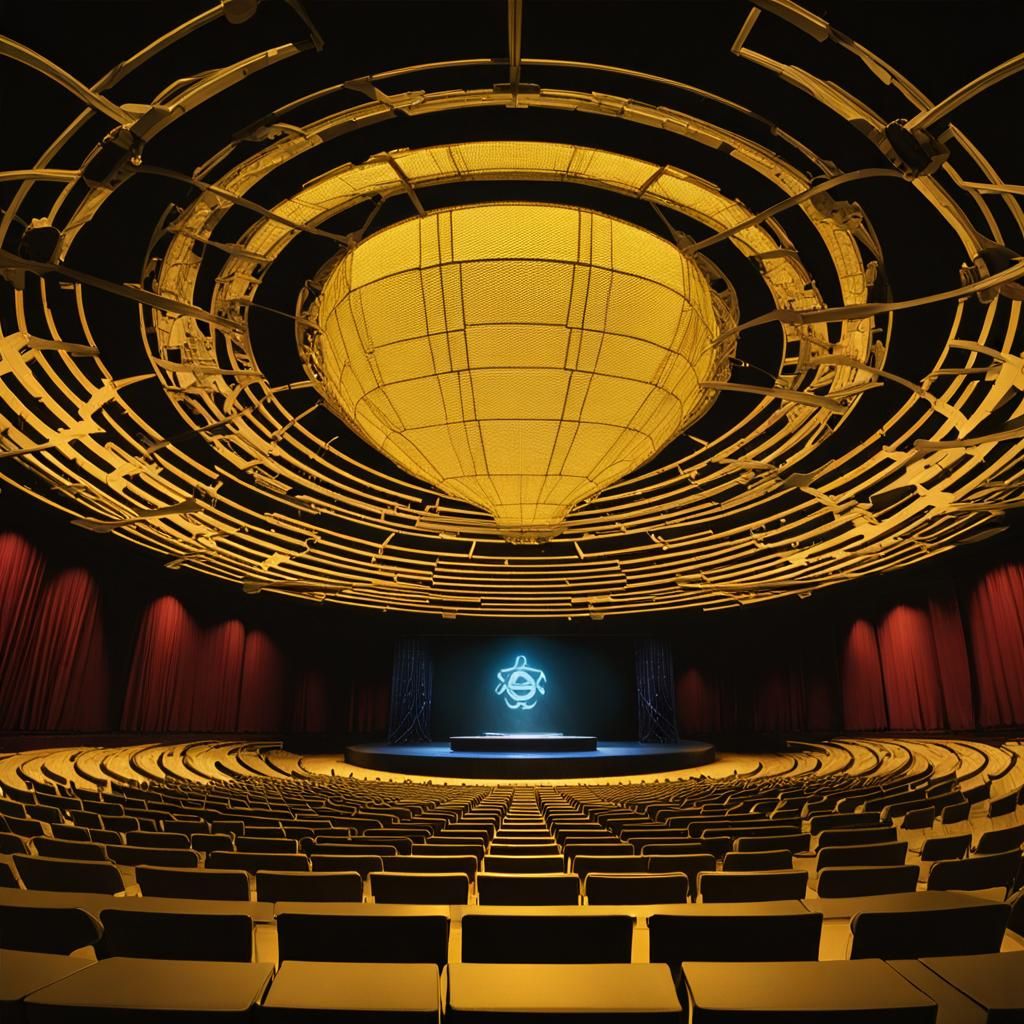 Futuristic 3D Hologram Logo Projection on Stage