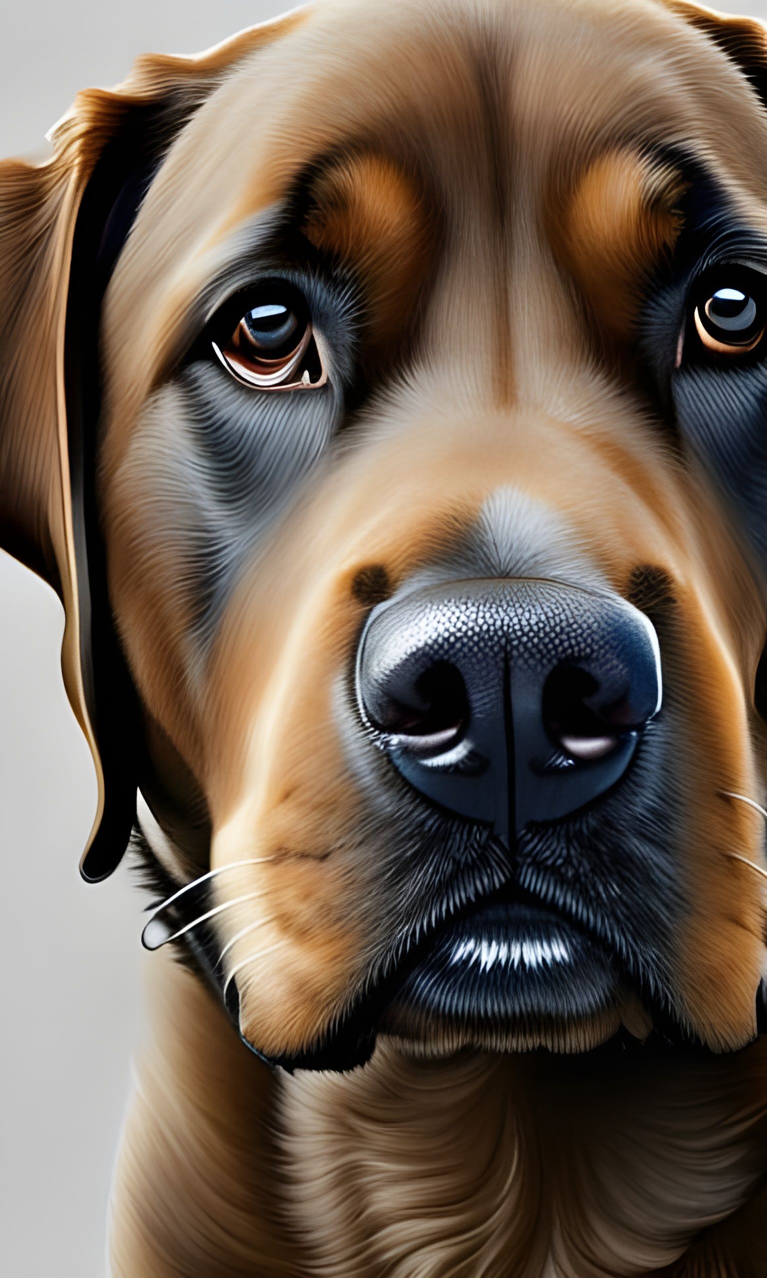 Labrador Retriever Portrait in Watercolour Cyberpunk Style