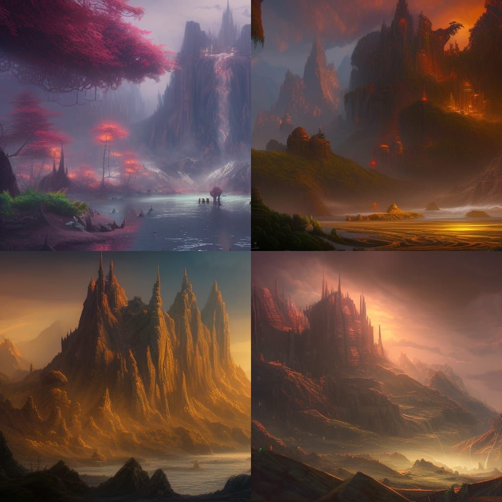 Fantastical Matte Painting with Intricate Details