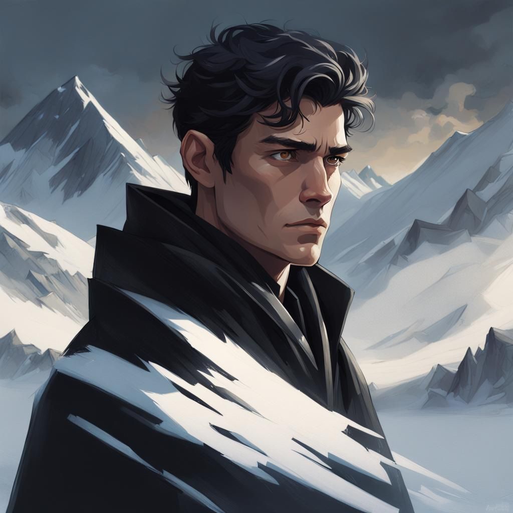 Shademancer in Snowy Landscape: Digital Portrait