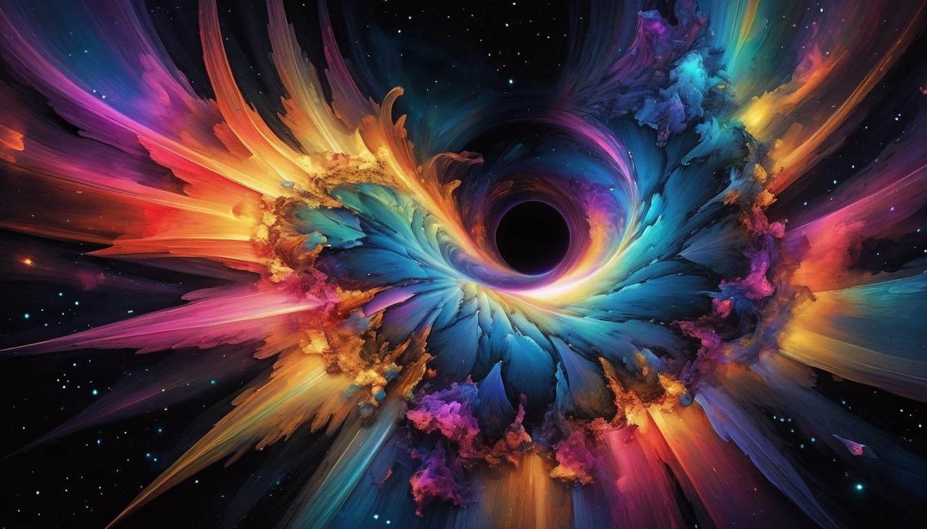 Vibrant Geometric Angels in a Cosmic Black Hole