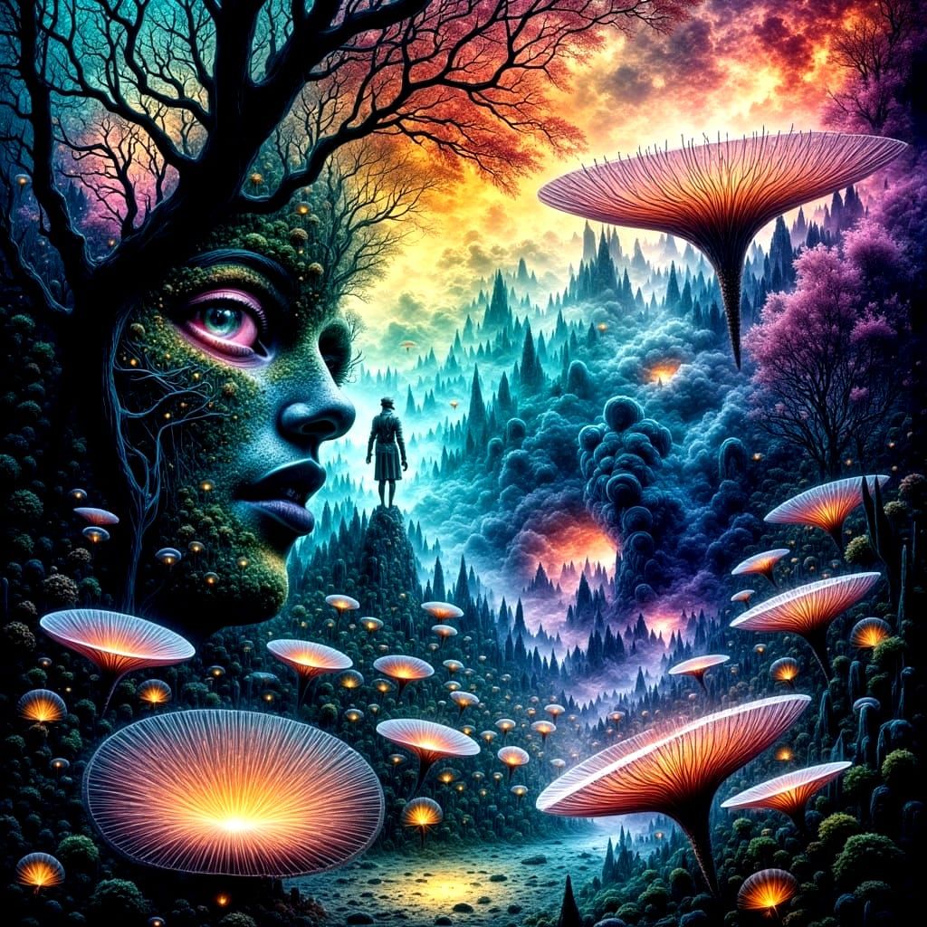 Kaleidoscopic Quantum Nature in Hyperrealistic Surrealism