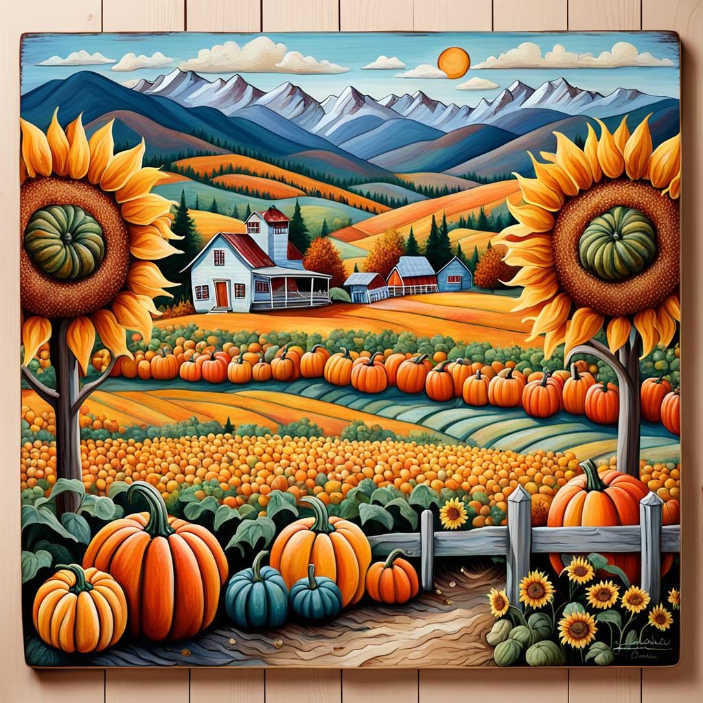 Whimsical Autumn Garden with Pumpkin Spice