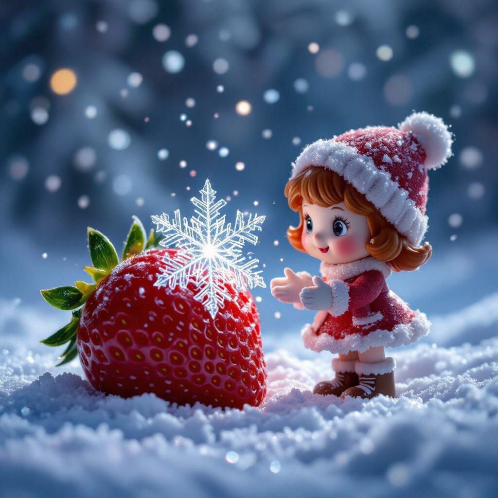 Ethereal Fantasy: Strawberry Shortcake Meets a Lost Snowflak...