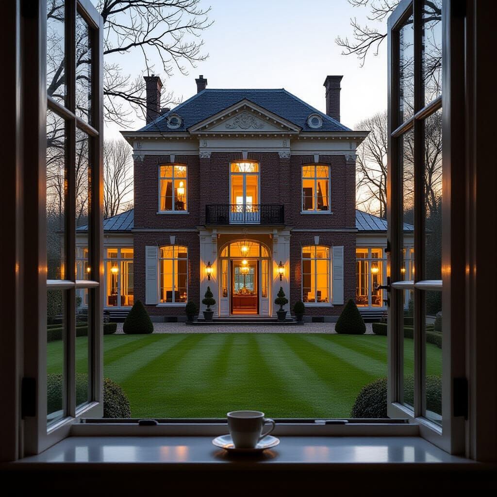 Grand Villa in Golden Light: A Quiet Farewell