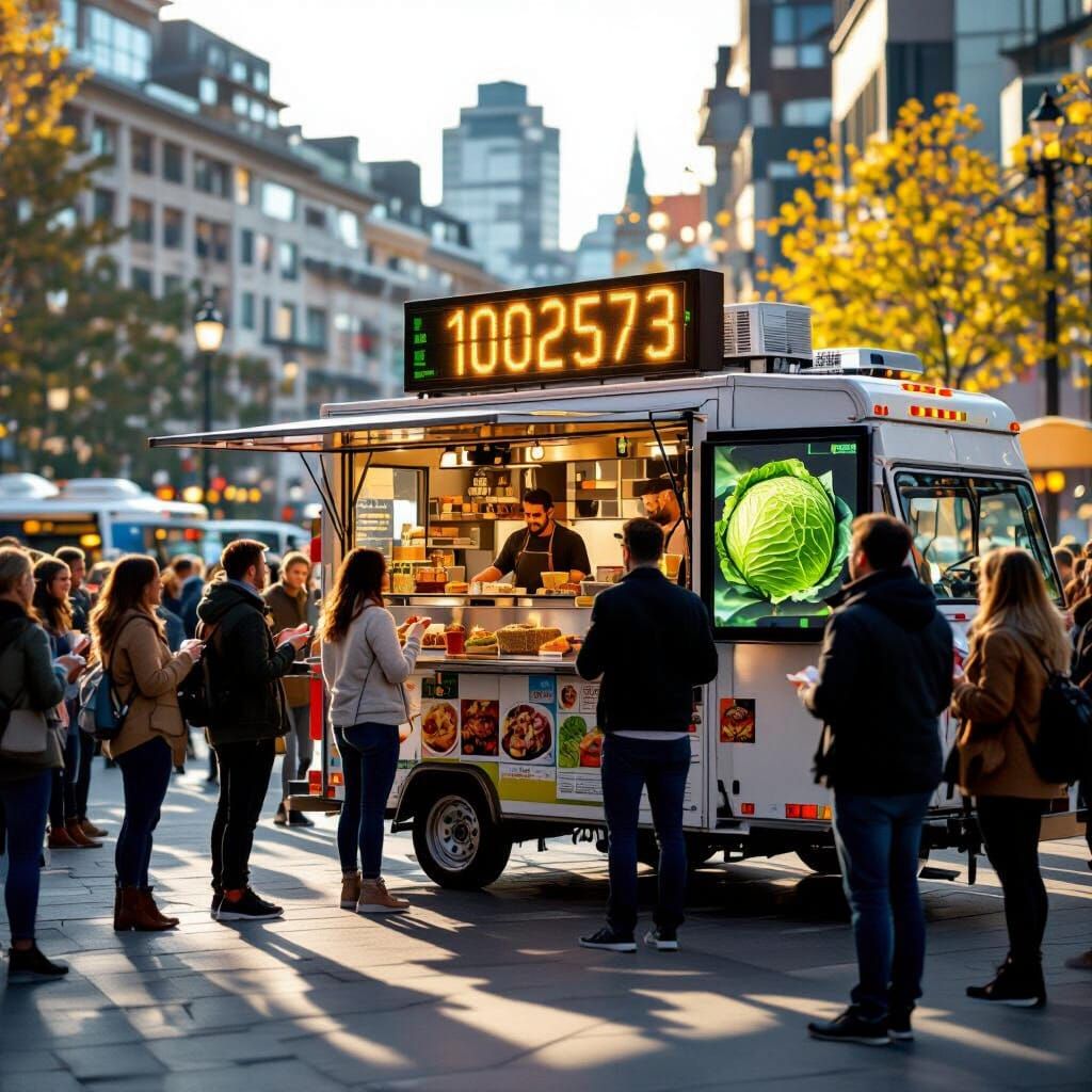 Food Truck Quiz in Sunny City Square
