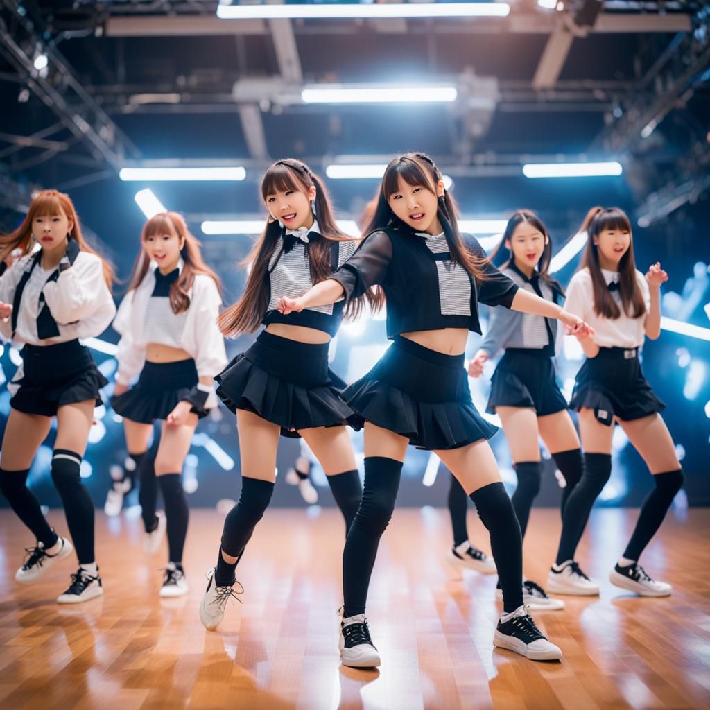 J-Pop Girl Group Music Video Scene