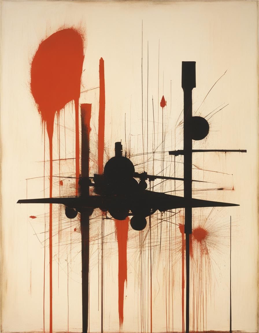 Bloody Text Inspired by Bosch and Twombly