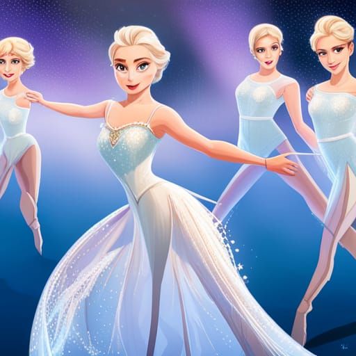Elsa dancing on ice