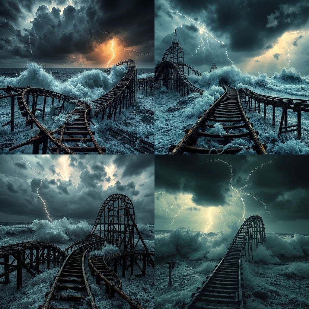 Abandoned Roller Coaster Swallowed by the Ocean in a Hauntin...
