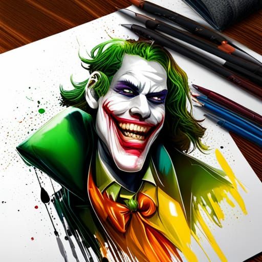 Joker Graffiti Art in Anime Key Visual Style